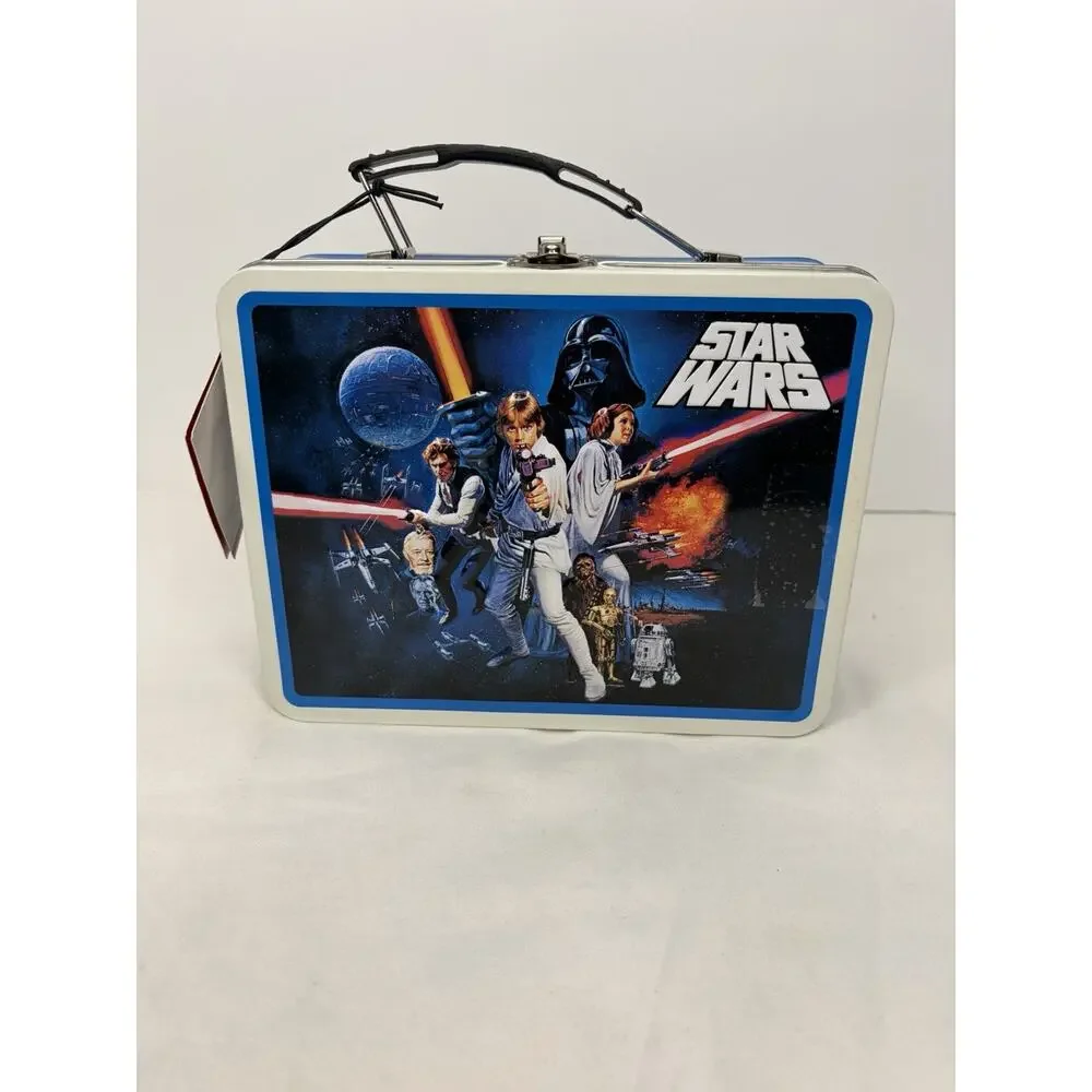 Star Wars Limited Edition Tin Lunch Box with 4 Sandwich Cutters New W Tags
